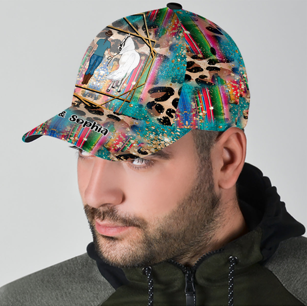 Einfach ein Mädchen, das Pferde liebt – Personalisierte klassische Pferdemütze