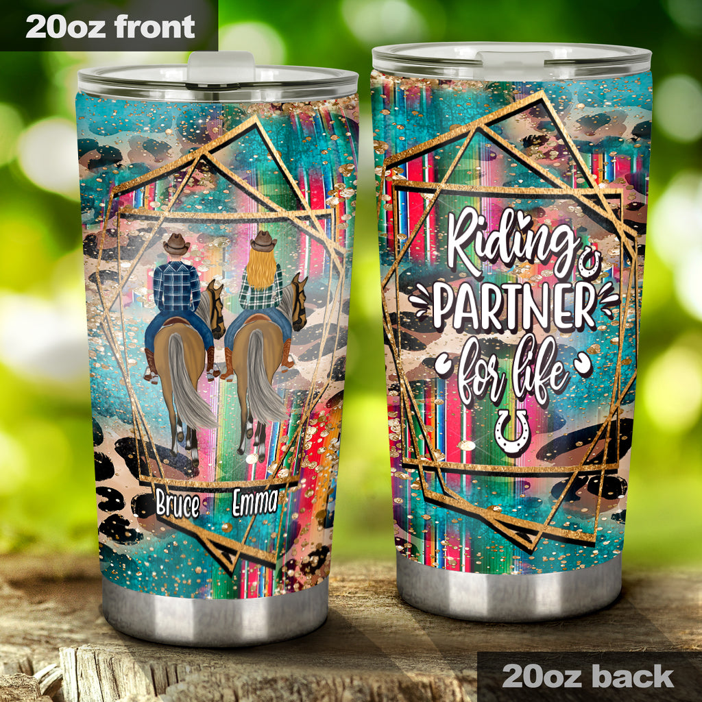 Reitpartner fürs Leben – personalisierter Pferde-Trinkbecher