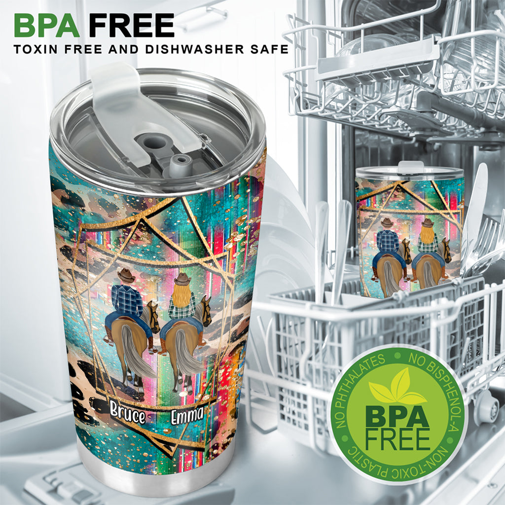 Reitpartner fürs Leben – personalisierter Pferde-Trinkbecher