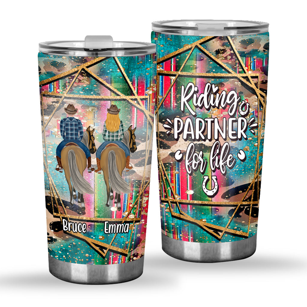 Reitpartner fürs Leben – personalisierter Pferde-Trinkbecher