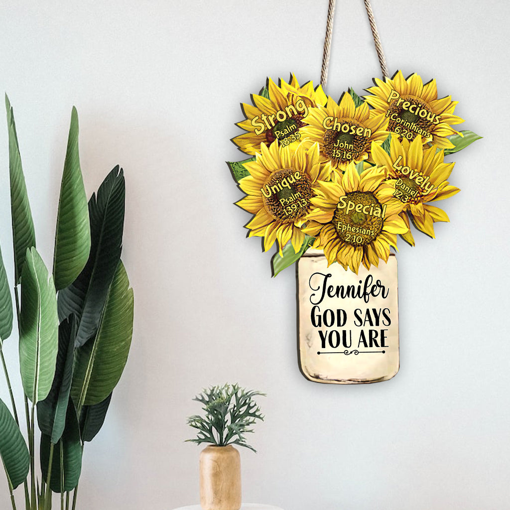 Gott sagt, du bist es – personalisiertes Gartenschild aus Holz