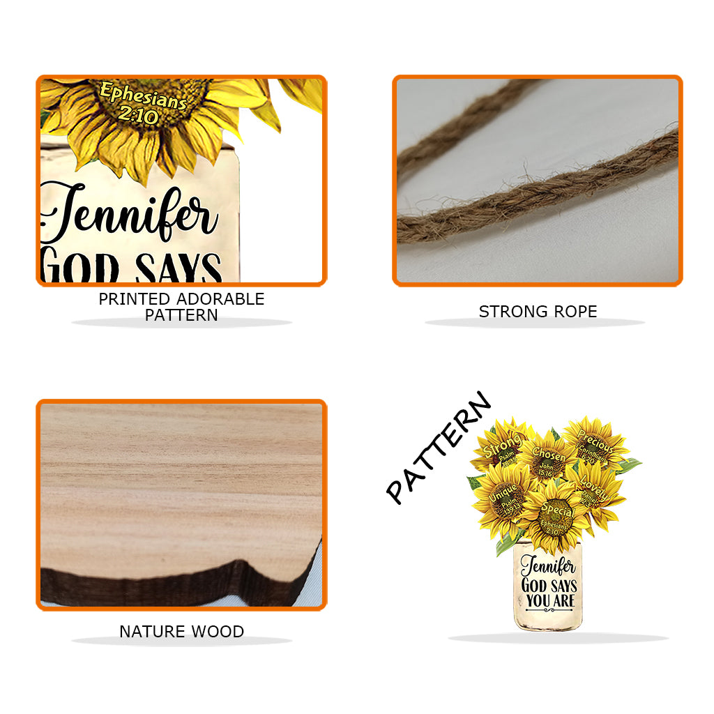 Gott sagt, du bist es – personalisiertes Gartenschild aus Holz