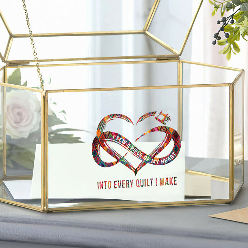 Ich nähe ein Stück meines Herzens - Nähaufkleber komplett