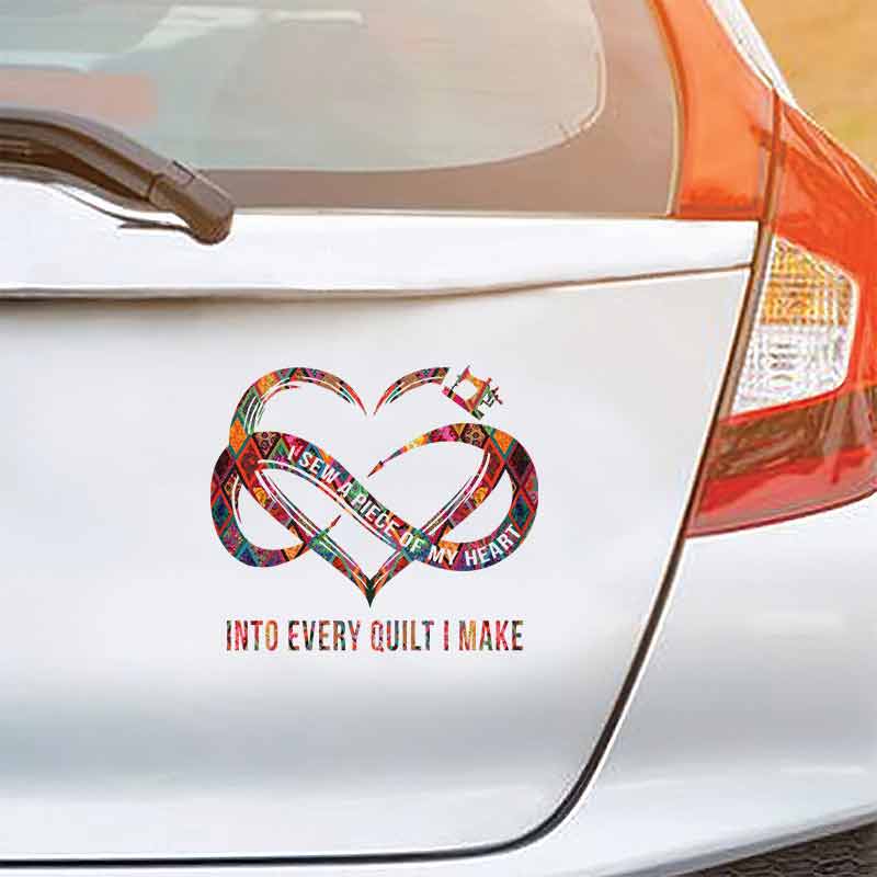 Ich nähe ein Stück meines Herzens - Nähaufkleber komplett