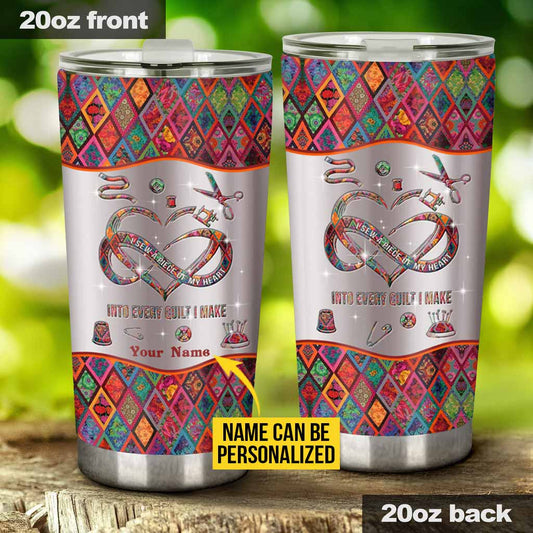 Ich nähe ein Stück meines Herzens – personalisierter Becher