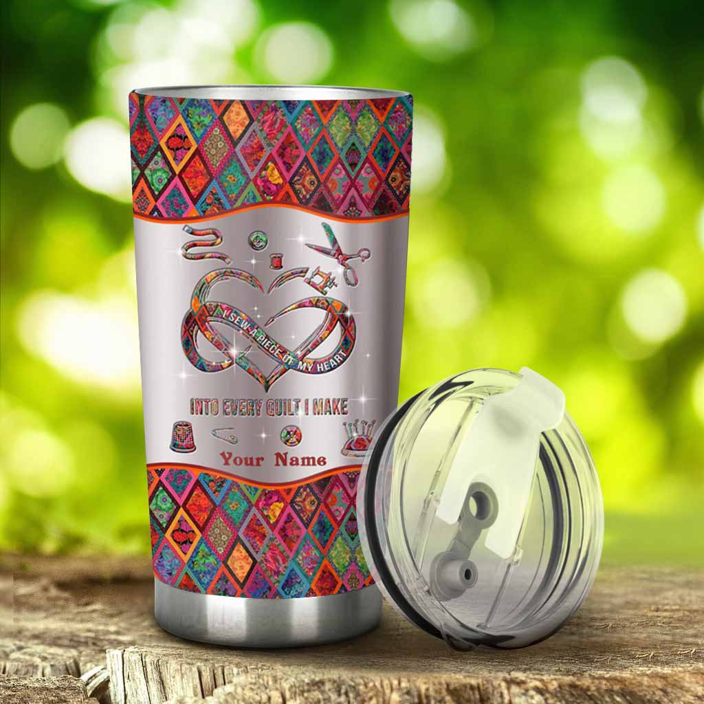 Ich nähe ein Stück meines Herzens – personalisierter Becher