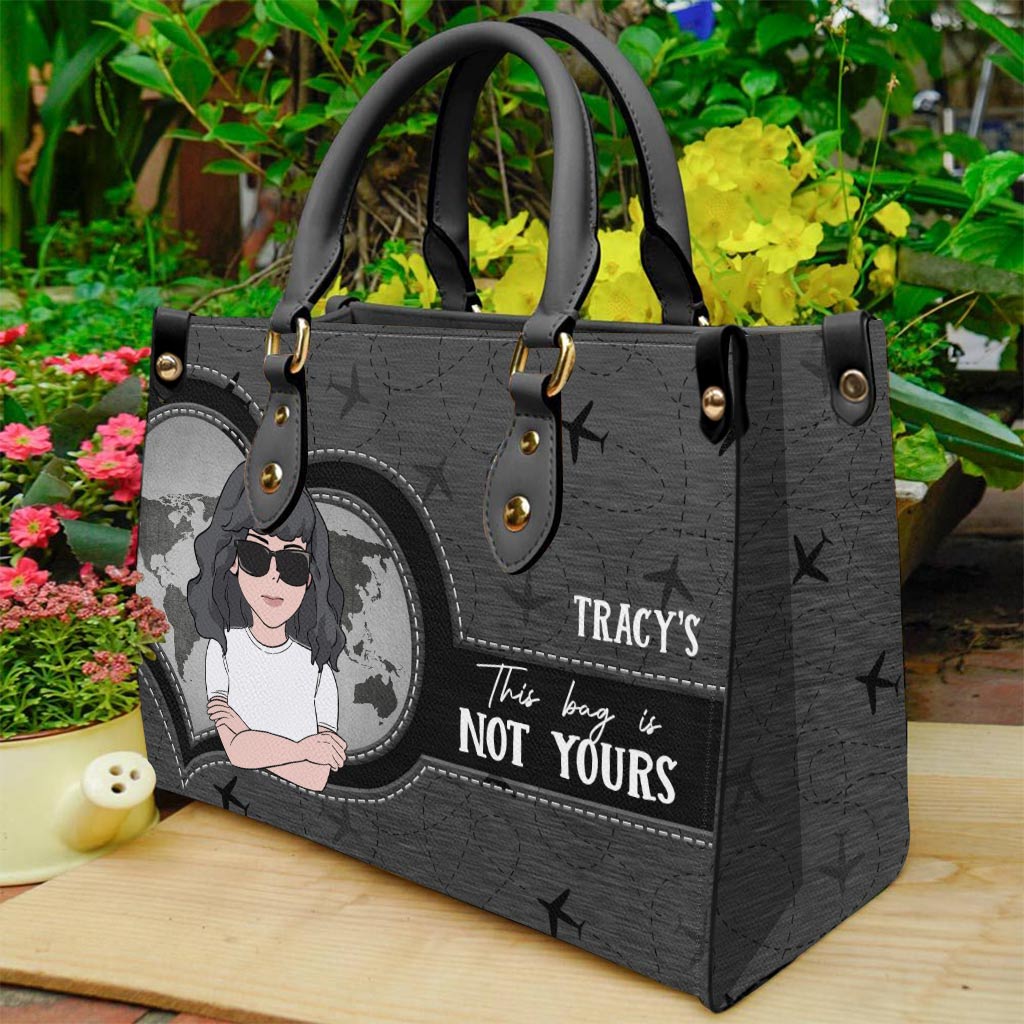 Diese Tasche gehört Ihnen nicht – personalisierte Reisehandtasche aus Leder
