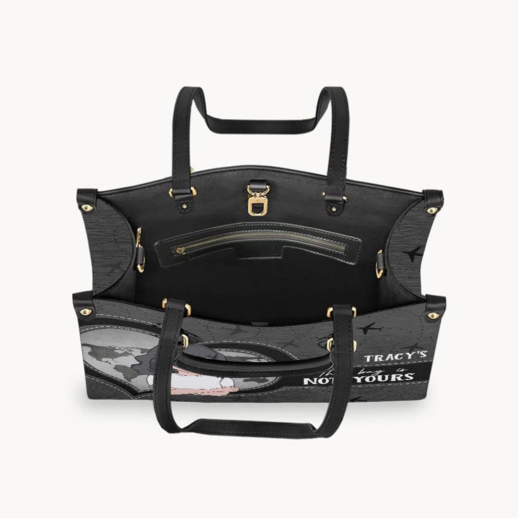 Diese Tasche gehört Ihnen nicht – personalisierte Reisehandtasche aus Leder