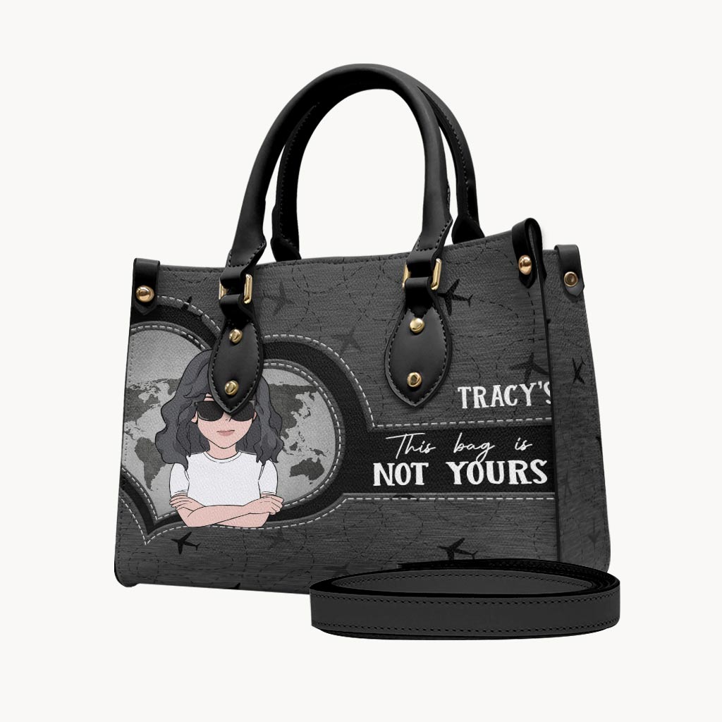 Diese Tasche gehört Ihnen nicht – personalisierte Reisehandtasche aus Leder