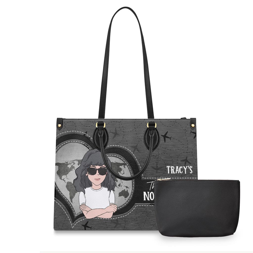 Diese Tasche gehört Ihnen nicht – personalisierte Reisehandtasche aus Leder