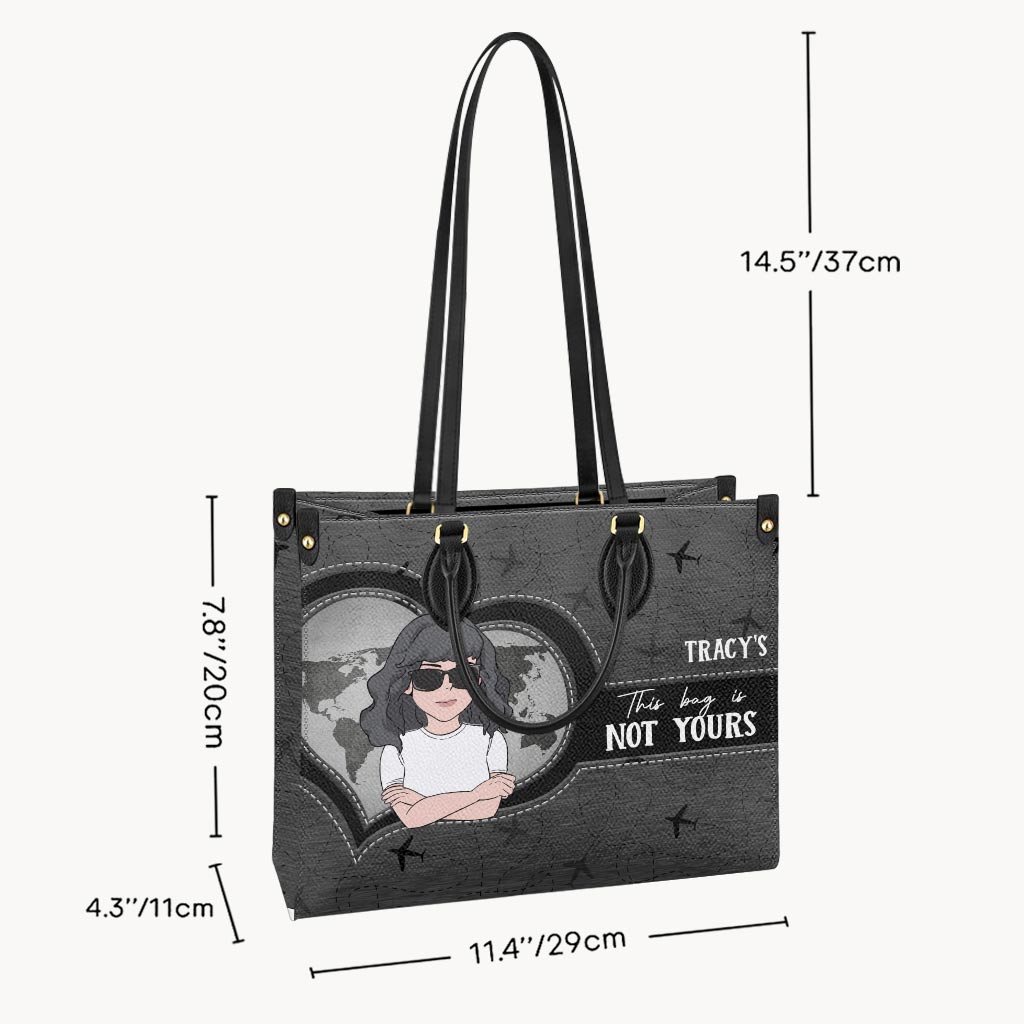 Diese Tasche gehört Ihnen nicht – personalisierte Reisehandtasche aus Leder