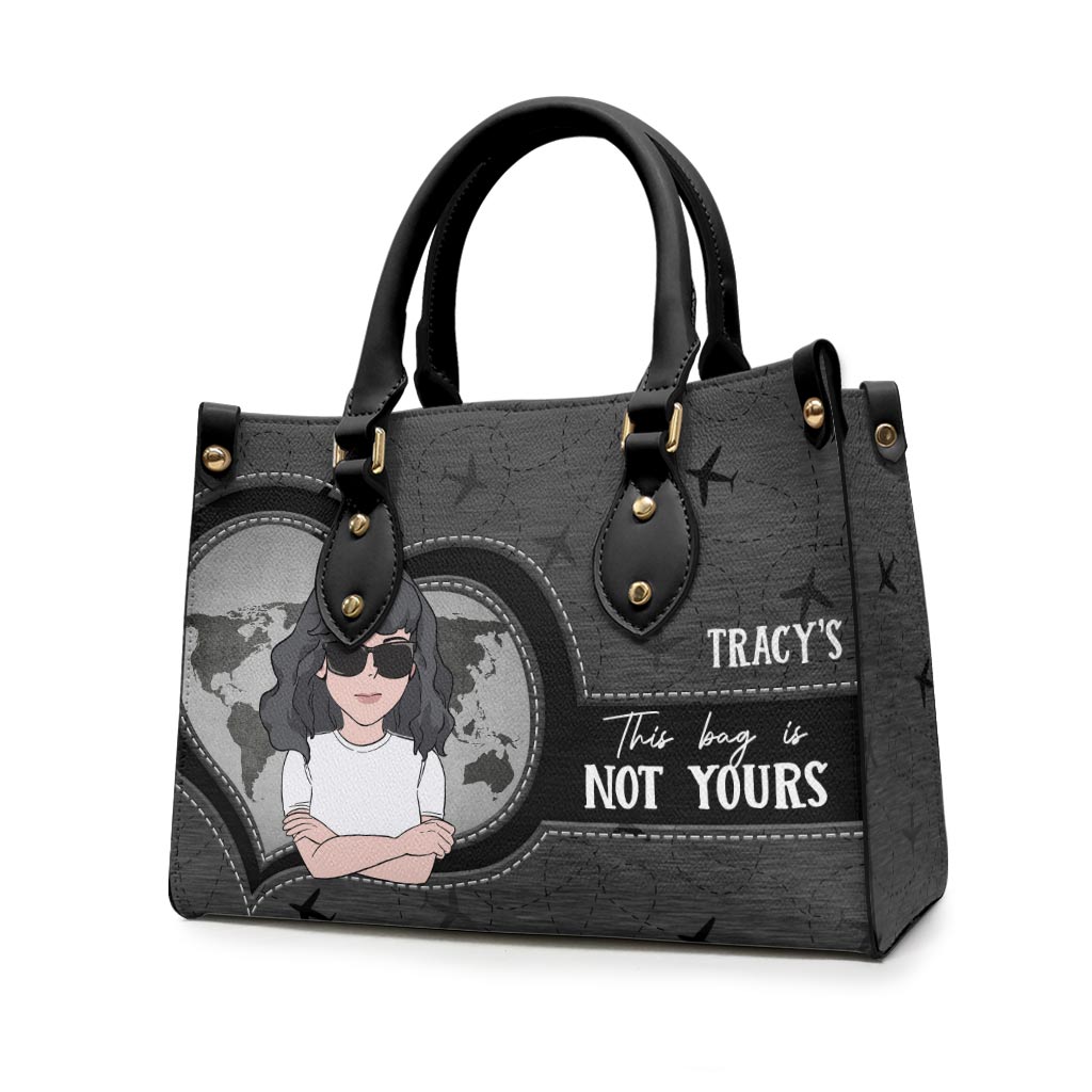 Diese Tasche gehört Ihnen nicht – personalisierte Reisehandtasche aus Leder
