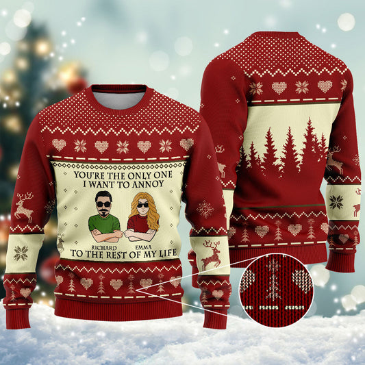Du bist der/die Einzige – Personalisierter Weihnachtspullover für Paare