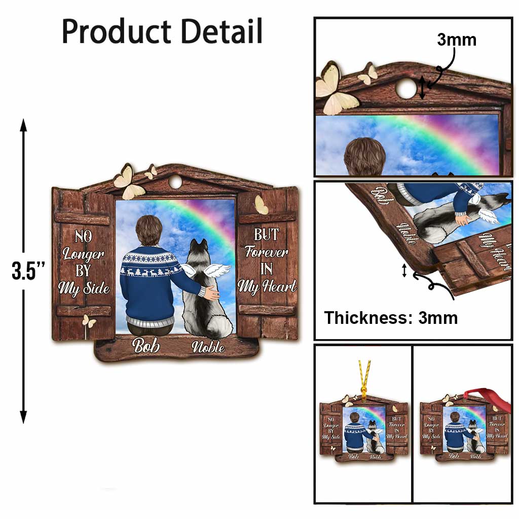 Ich wünschte, du wärst hier – Personalisierter Weihnachtsschmuck mit Hund (beidseitig bedruckt)