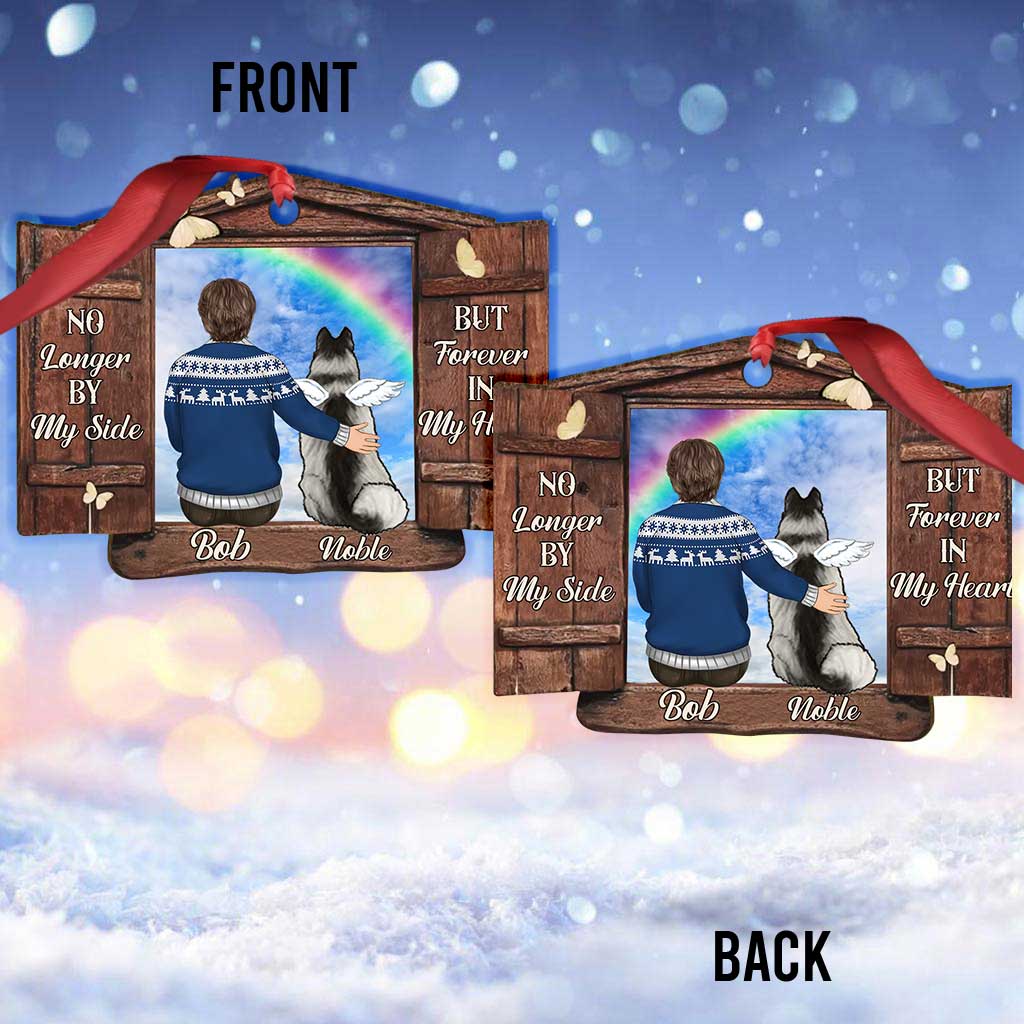 Ich wünschte, du wärst hier – Personalisierter Weihnachtsschmuck mit Hund (beidseitig bedruckt)