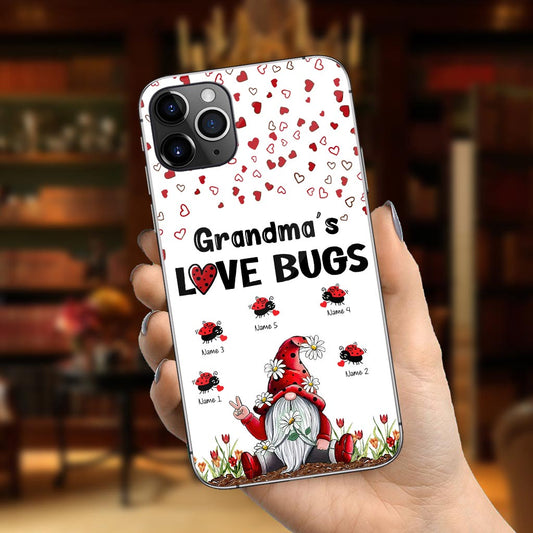 Grandma's Love Bugs - Personalized Grandma Phone Case