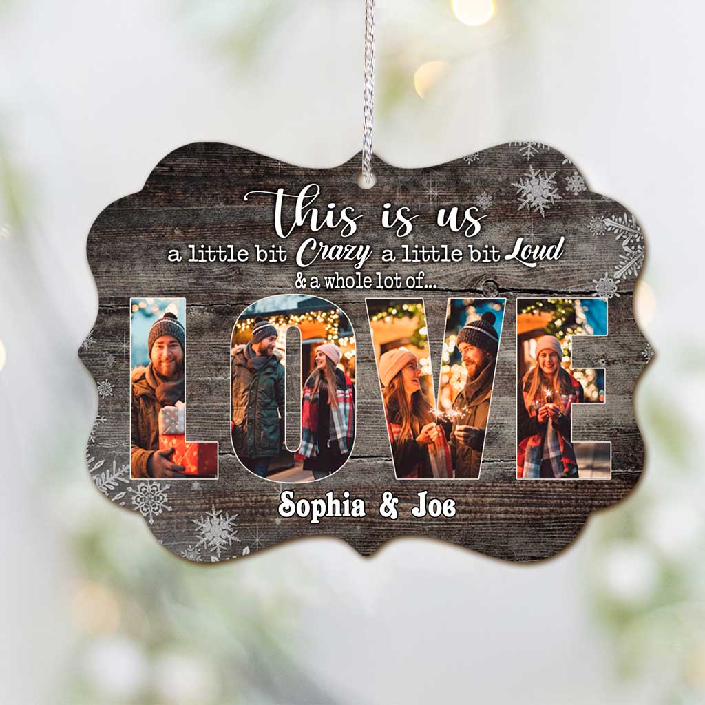 This Is Us Snowy – Personalisierter Weihnachtsschmuck für Paare (beidseitig bedruckt)