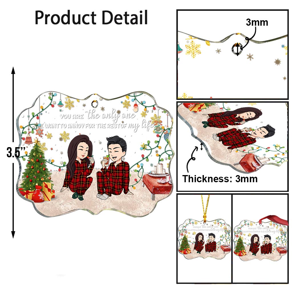 Du bist der Einzige, den ich ärgern will – Personalisierter transparenter Pärchen-Anhänger