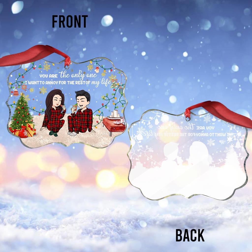 Du bist der Einzige, den ich ärgern will – Personalisierter transparenter Pärchen-Anhänger