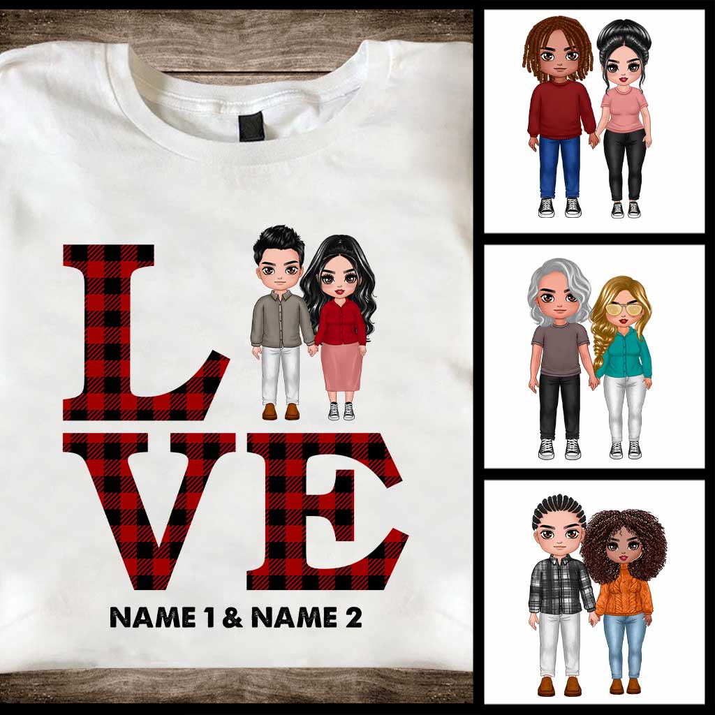 Liebespaar – Personalisiertes T-Shirt und Hoodie