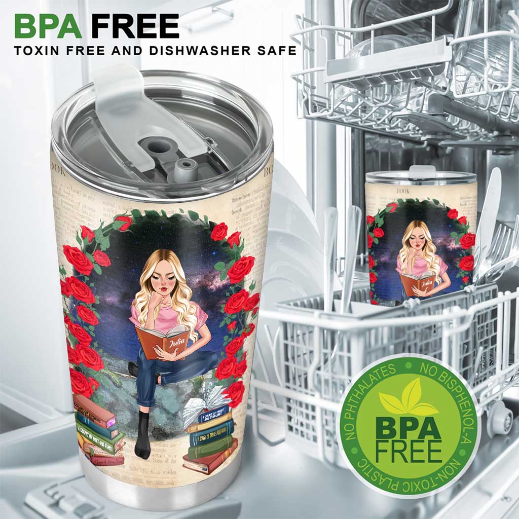 Einfach ein Mädchen, das Bücher liebt – personalisierter Buchbecher