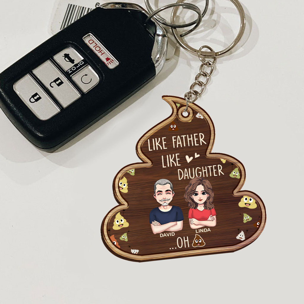 Wie der Vater, so die Tochter – Personalisierter Schlüsselanhänger für Väter