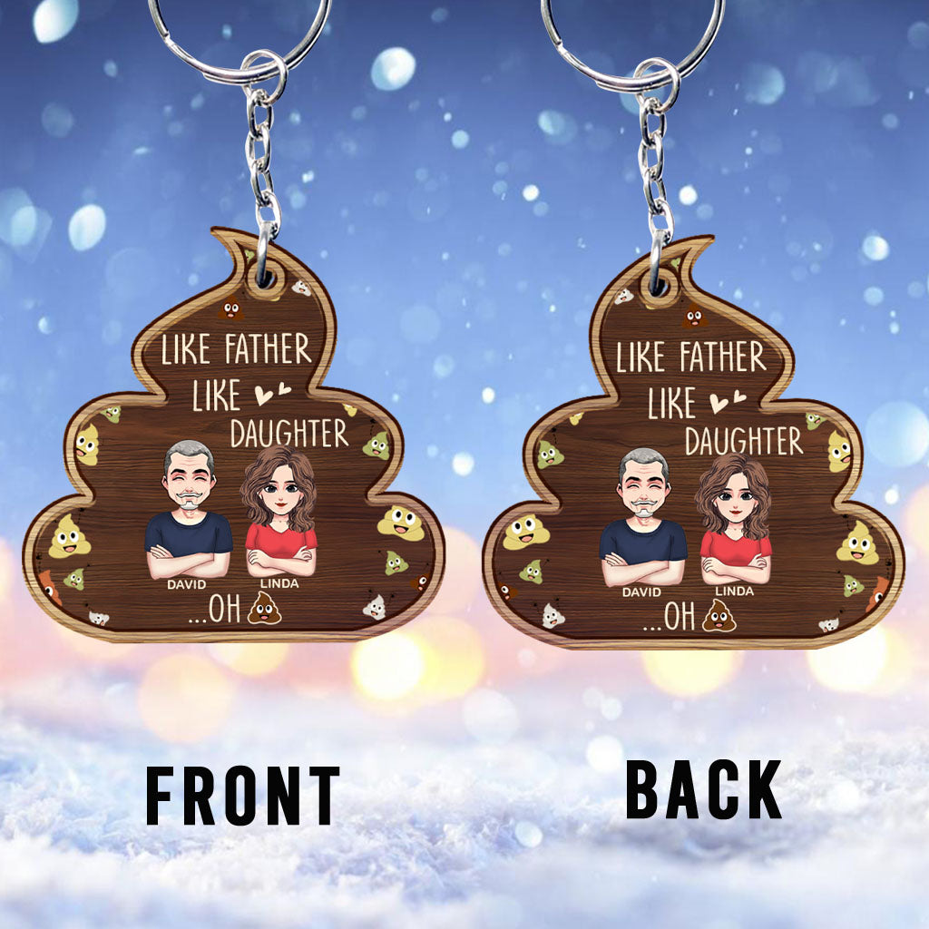 Wie der Vater, so die Tochter – Personalisierter Schlüsselanhänger für Väter
