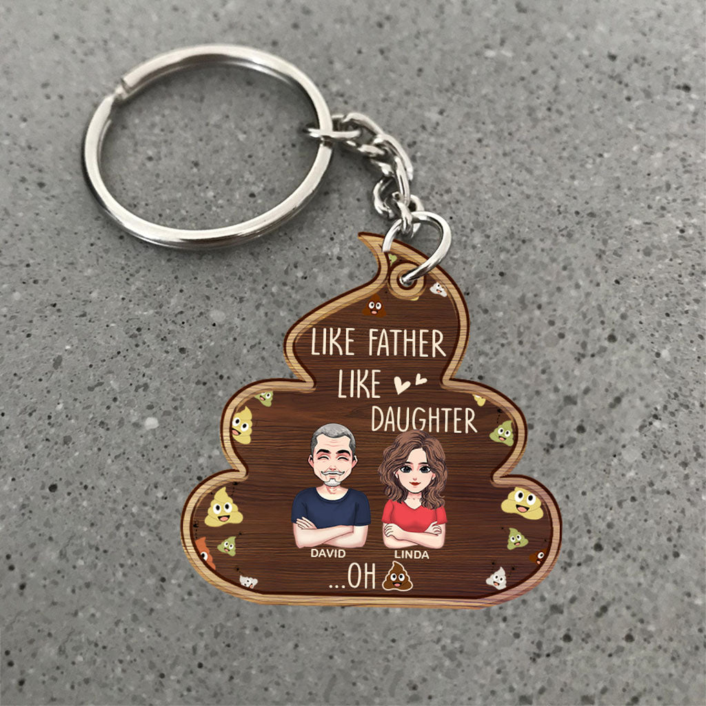 Wie der Vater, so die Tochter – Personalisierter Schlüsselanhänger für Väter
