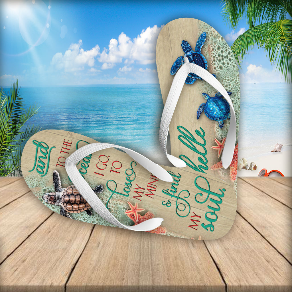 Zum Meer – personalisierte Schildkröten-Flip-Flops