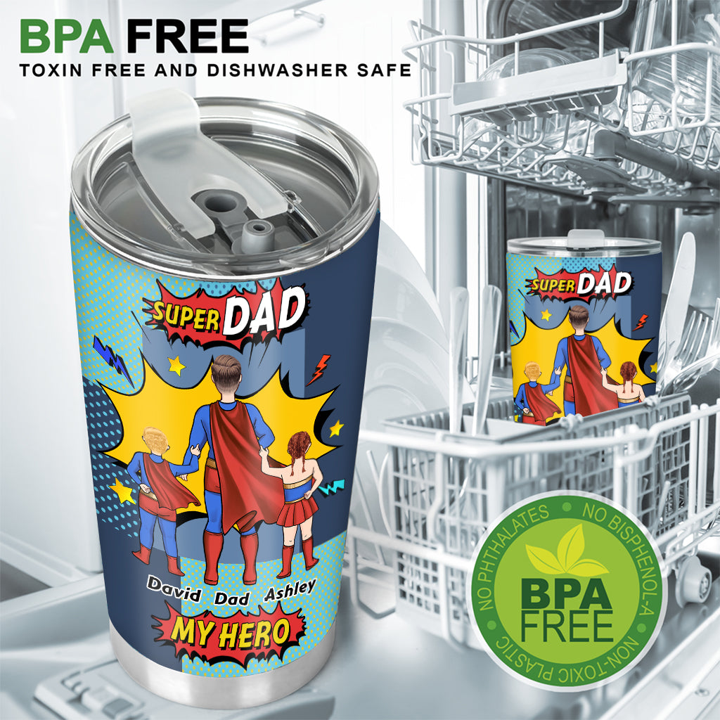 Super-Papa, mein Held – personalisierter Vater-Trinkbecher