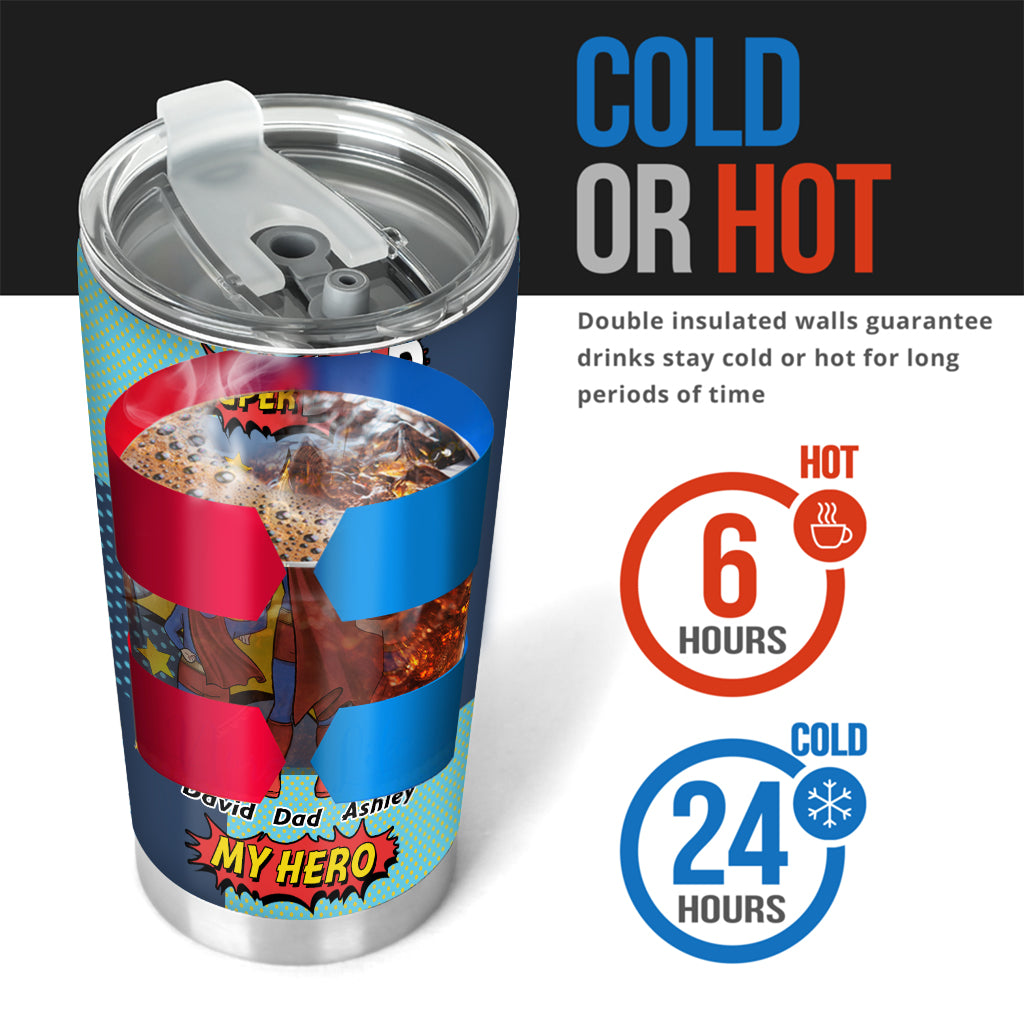 Super-Papa, mein Held – personalisierter Vater-Trinkbecher