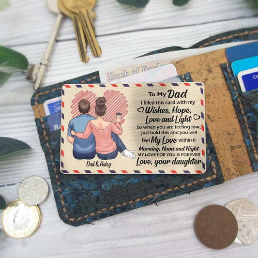 To My Dad - Personalized Father's Day Father Wallet Insert Card