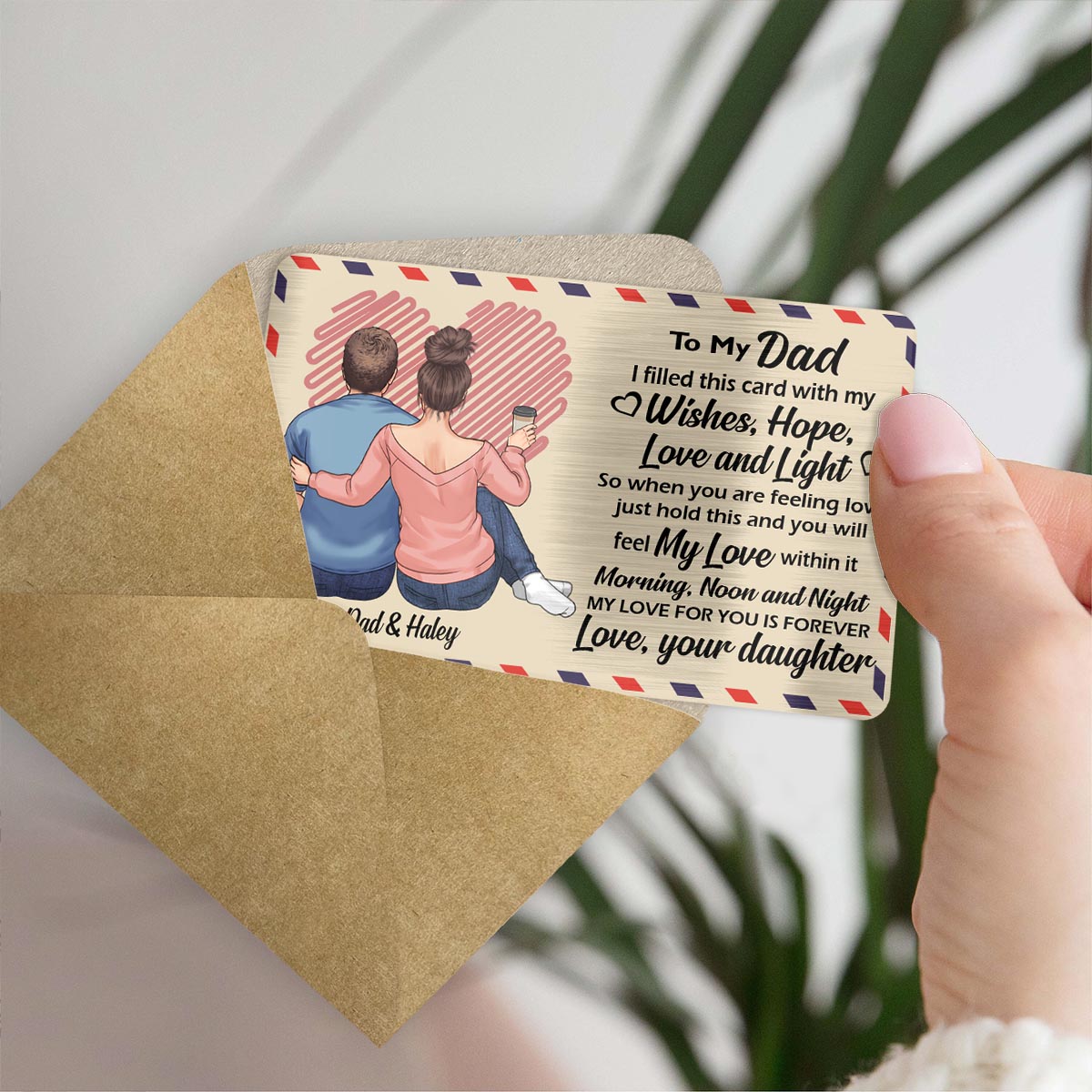 An meinen Vater – Personalisierte Vatertags-Geldbörsenkarte