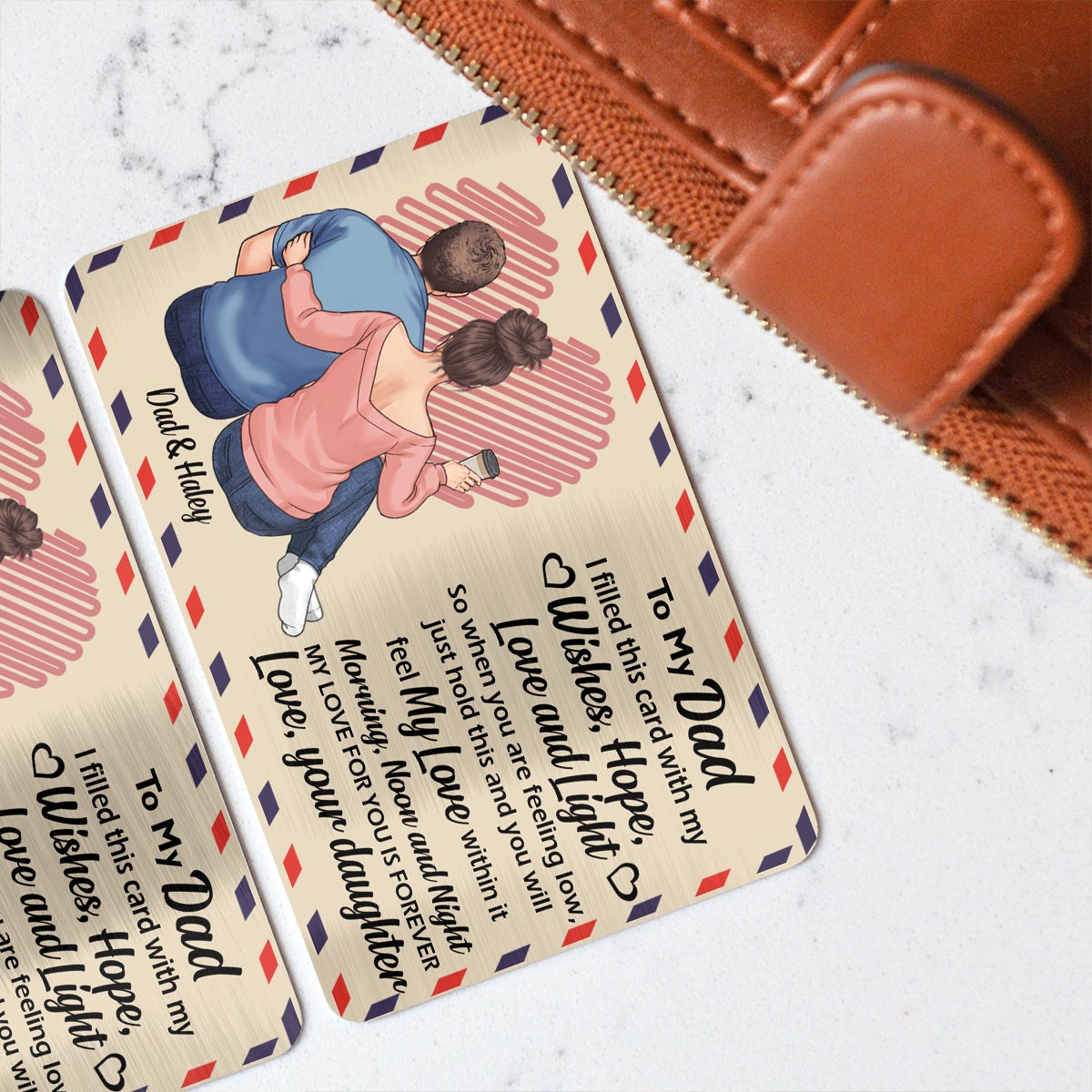 An meinen Vater – Personalisierte Vatertags-Geldbörsenkarte