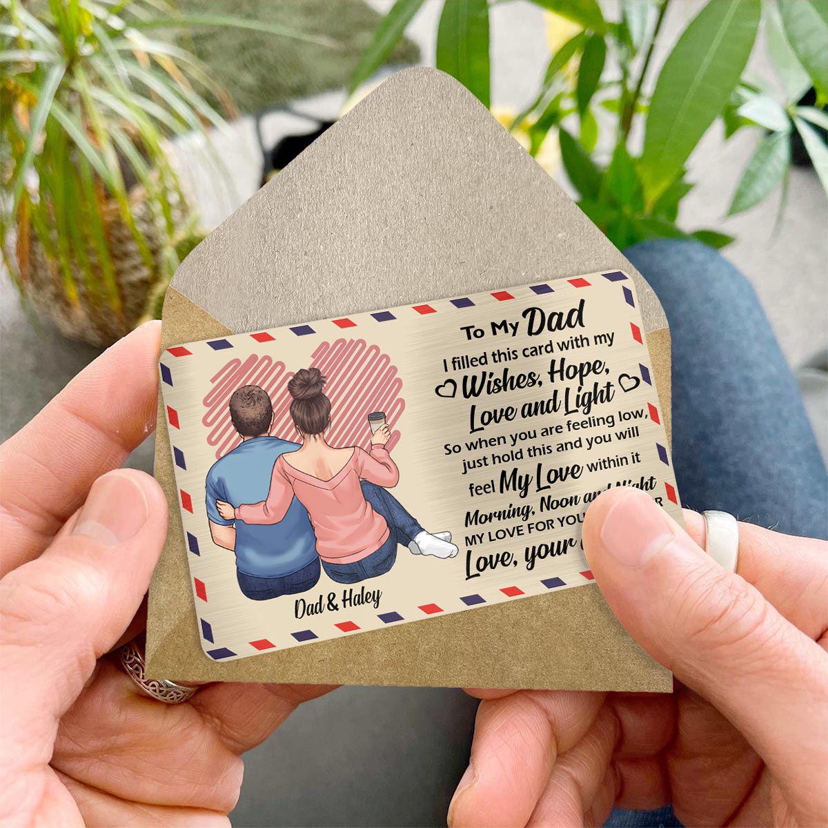 An meinen Vater – Personalisierte Vatertags-Geldbörsenkarte