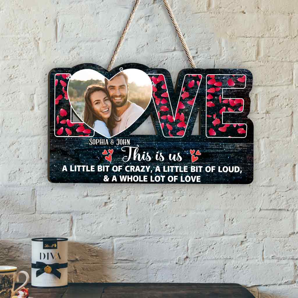 Das sind wir – Geschenk für Paare (Ehemann, Ehefrau, Freund, Freundin) – Personalisiertes Holzschild