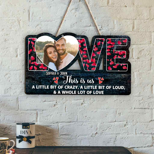 Das sind wir – Geschenk für Paare (Ehemann, Ehefrau, Freund, Freundin) – Personalisiertes Holzschild