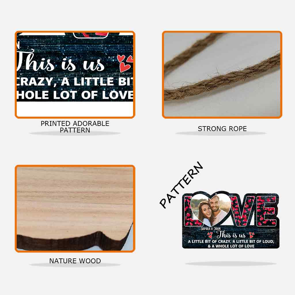 Das sind wir – Geschenk für Paare (Ehemann, Ehefrau, Freund, Freundin) – Personalisiertes Holzschild