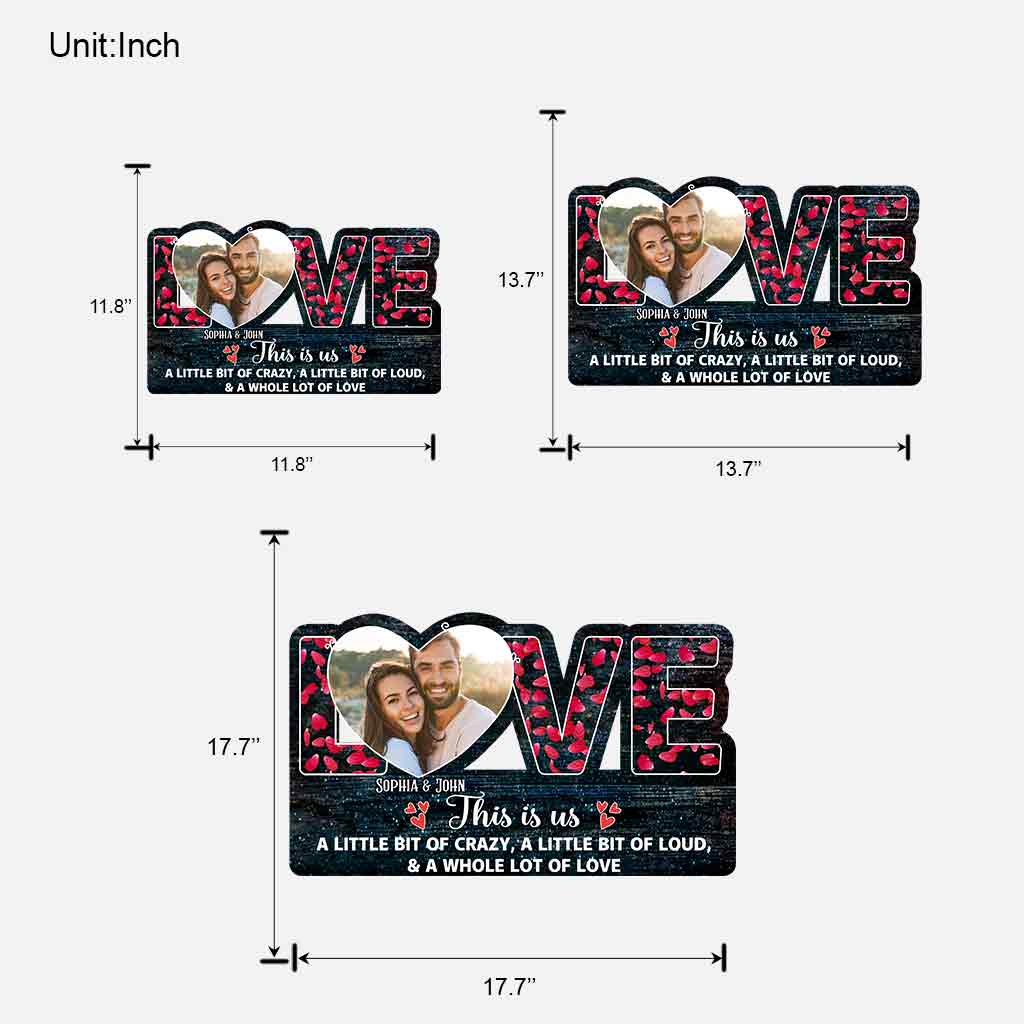 Das sind wir – Geschenk für Paare (Ehemann, Ehefrau, Freund, Freundin) – Personalisiertes Holzschild