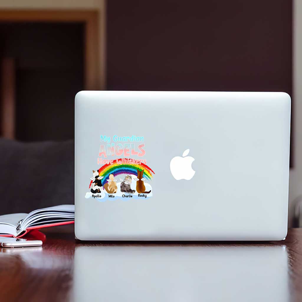 Meine Schutzengel haben Schnurrhaare – Personalisierter Katzenaufkleber (Vollversion)