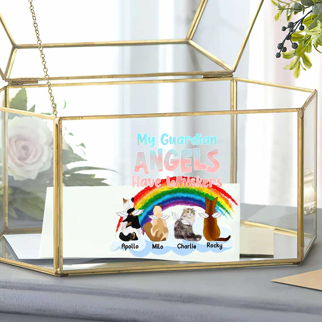 Meine Schutzengel haben Schnurrhaare – Personalisierter Katzenaufkleber (Vollversion)