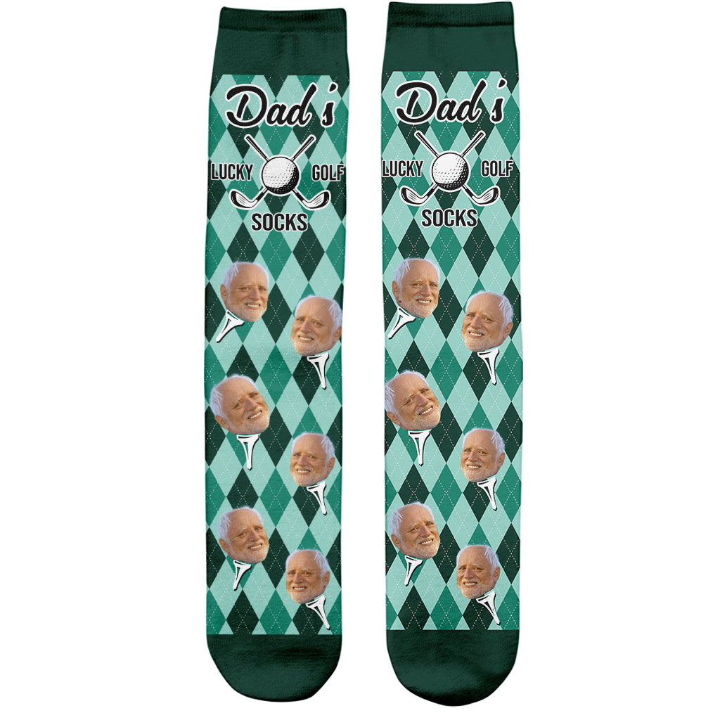Dad's Lucky Golf Socks - Personalized Golf Socks
