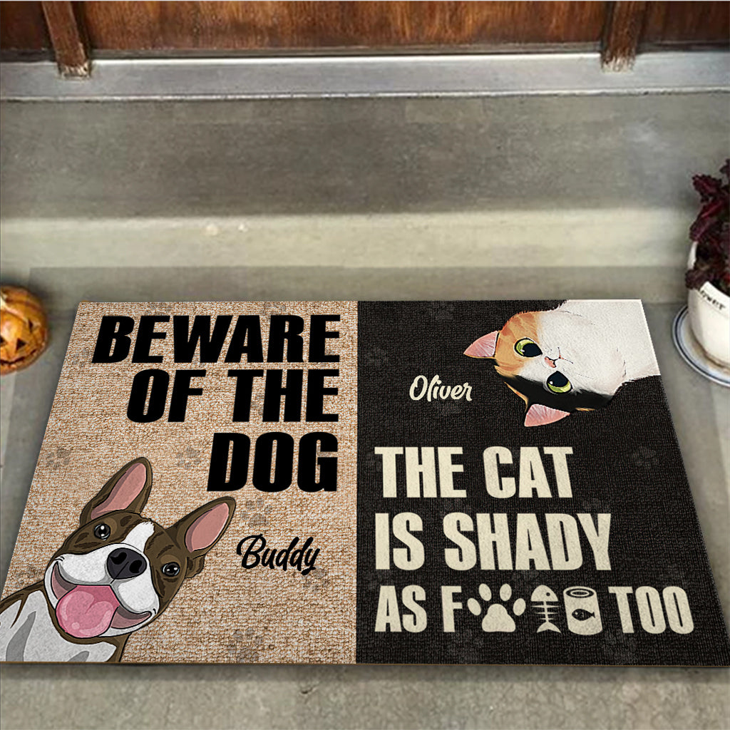 Beware Of The Dog - Personalized Dog Doormat