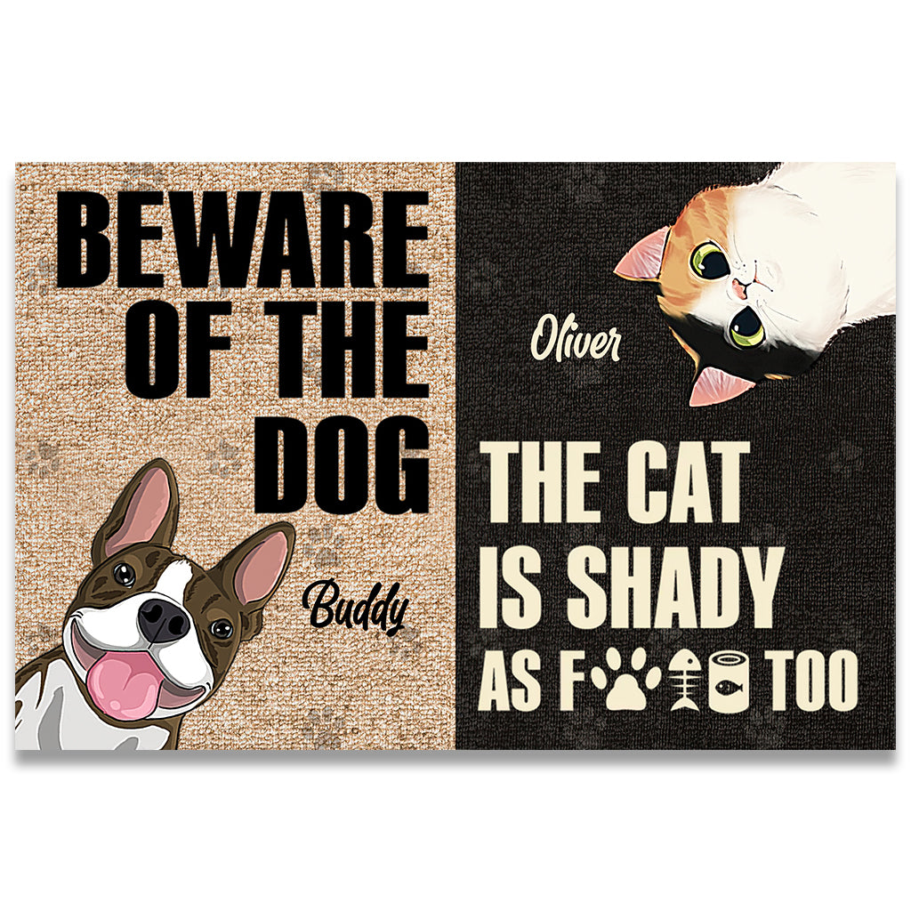 Beware Of The Dog - Personalized Dog Doormat