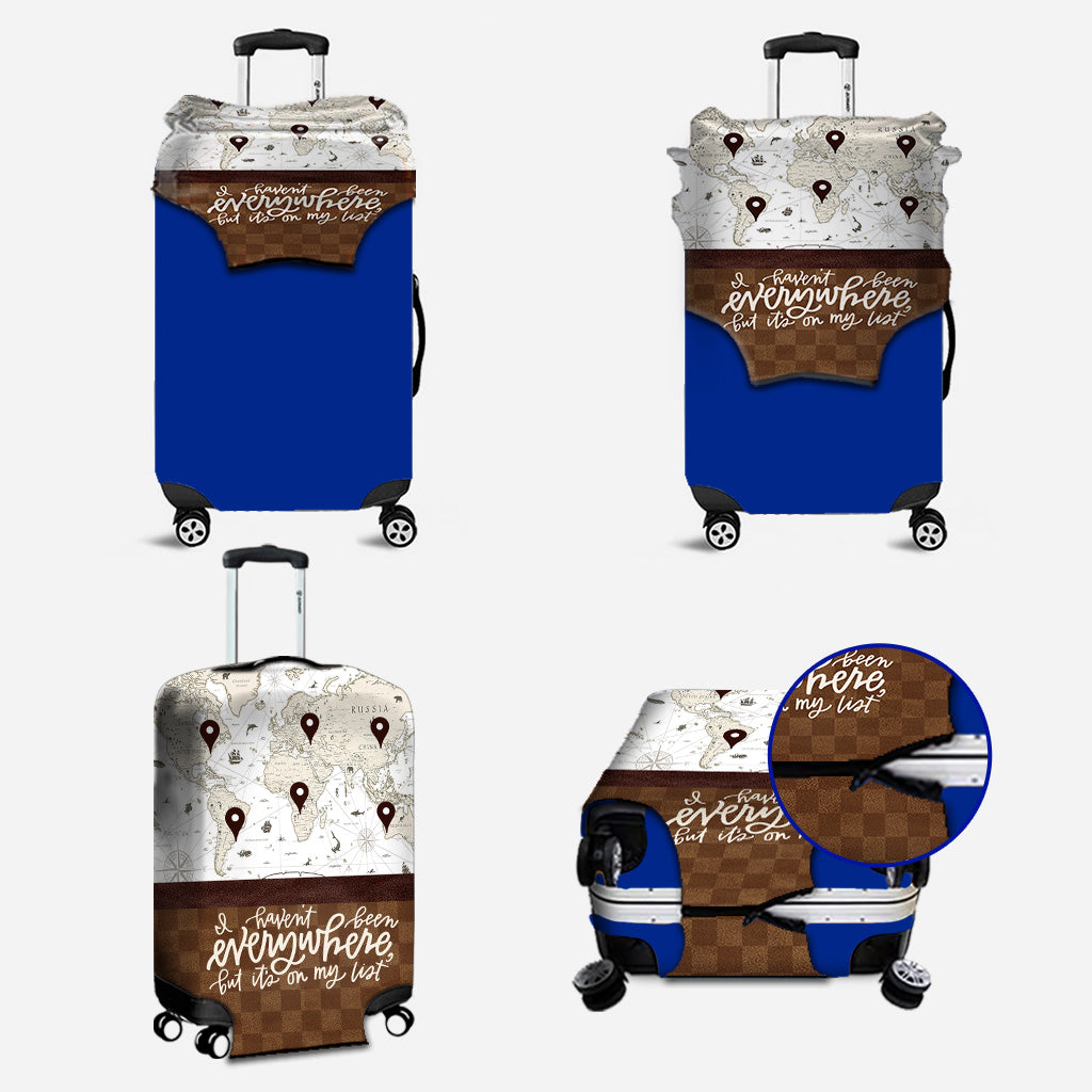 Es steht auf meiner Liste – Personalisierte Reise-Lederhandtasche & Gepäckhülle