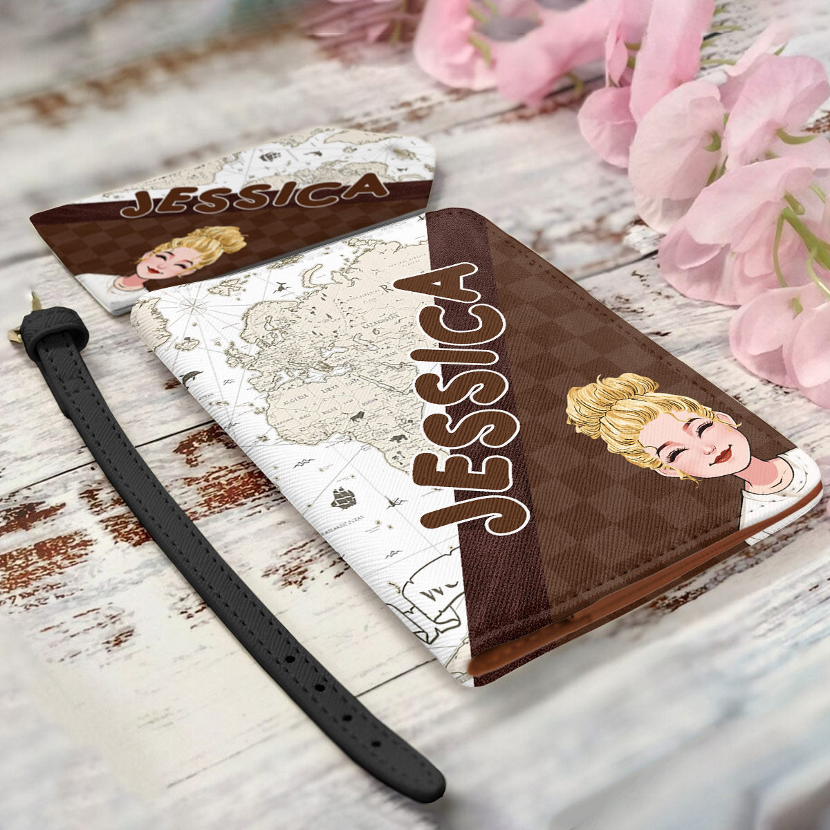 Das Abenteuer ruft – Personalisierter Reisegepäckanhänger und Passhalter aus Leder