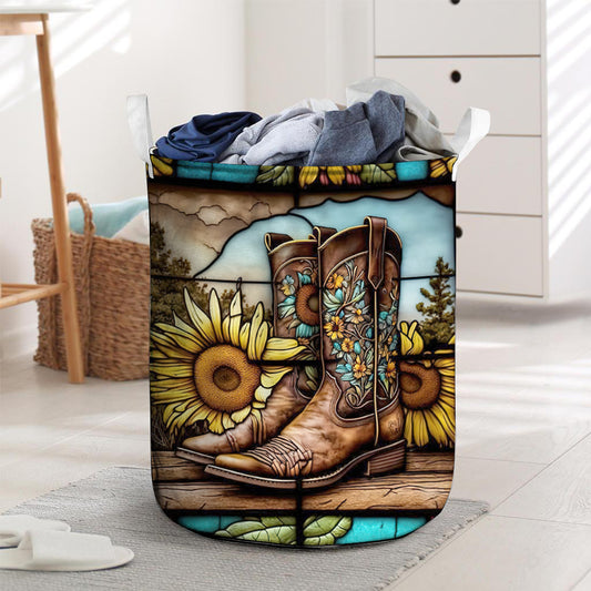 Vintage Country Boots für Pferdeliebhaber – Aufbewahrungskorb für Pferde