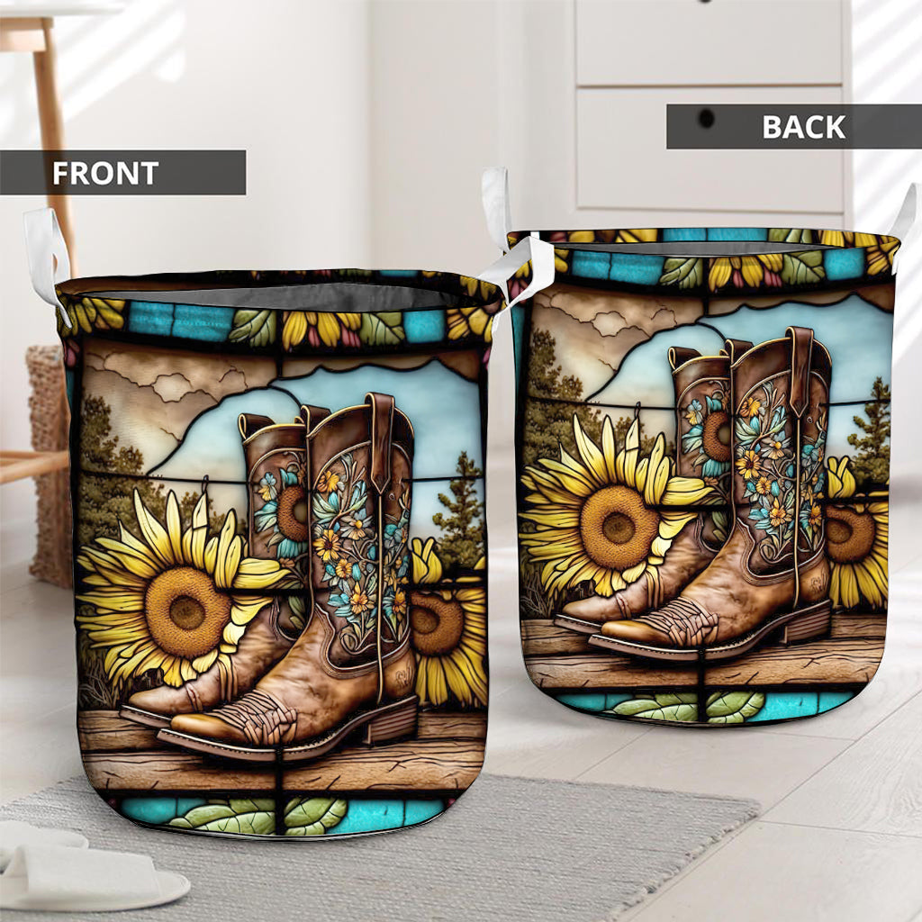 Vintage Country Boots für Pferdeliebhaber – Aufbewahrungskorb für Pferde