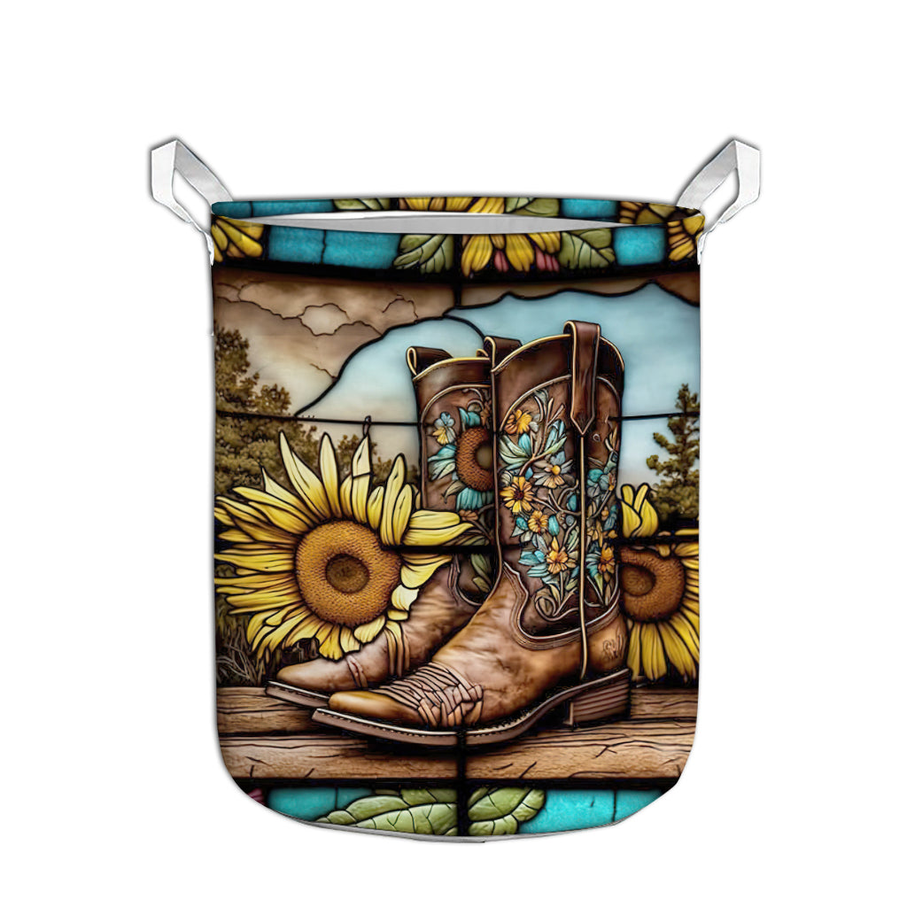 Vintage Country Boots für Pferdeliebhaber – Aufbewahrungskorb für Pferde