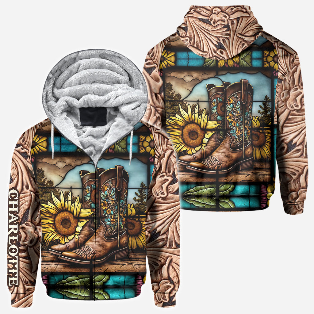 Vintage Country Boots für Pferdeliebhaber – Personalisiertes Shirt mit Pferdemotiv